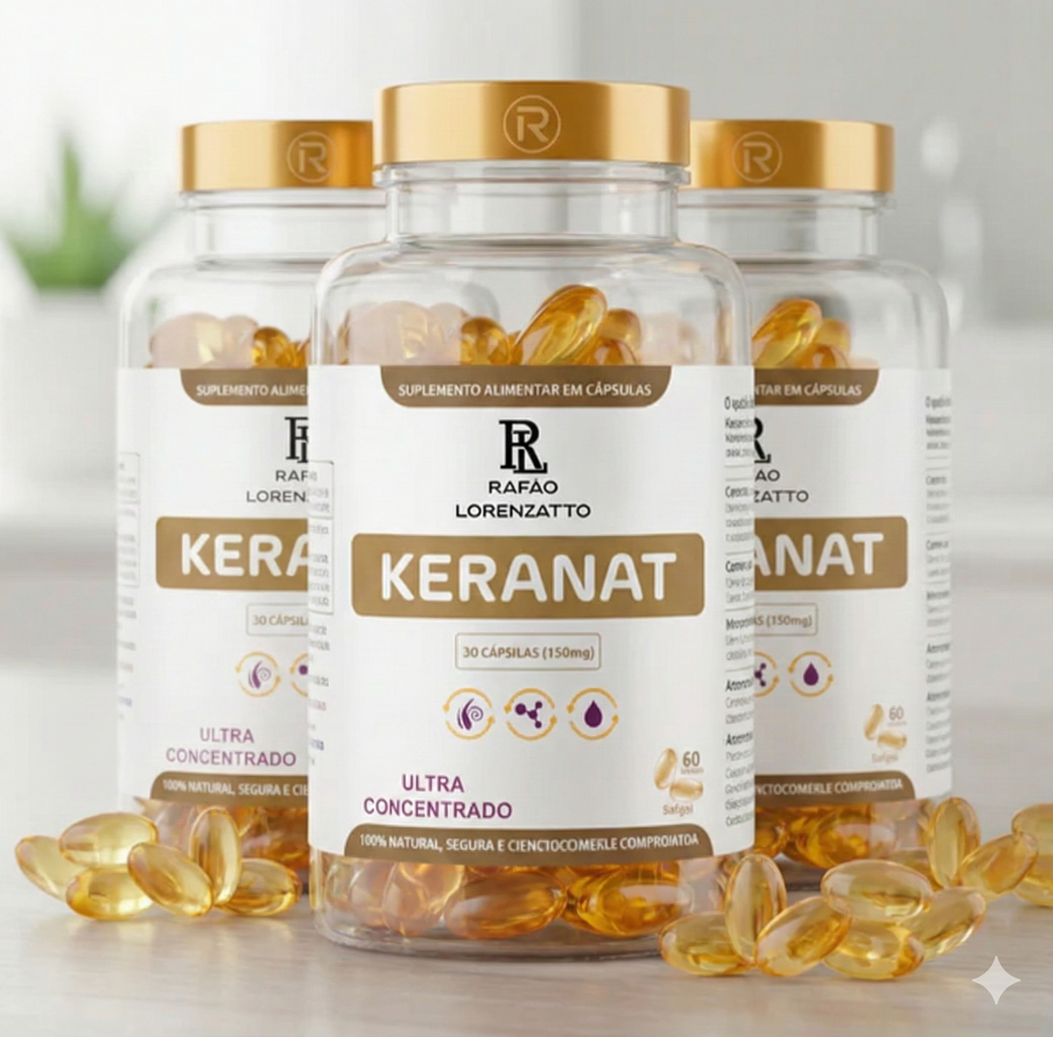 COMBO 3 Keranat - 180 cápsulas