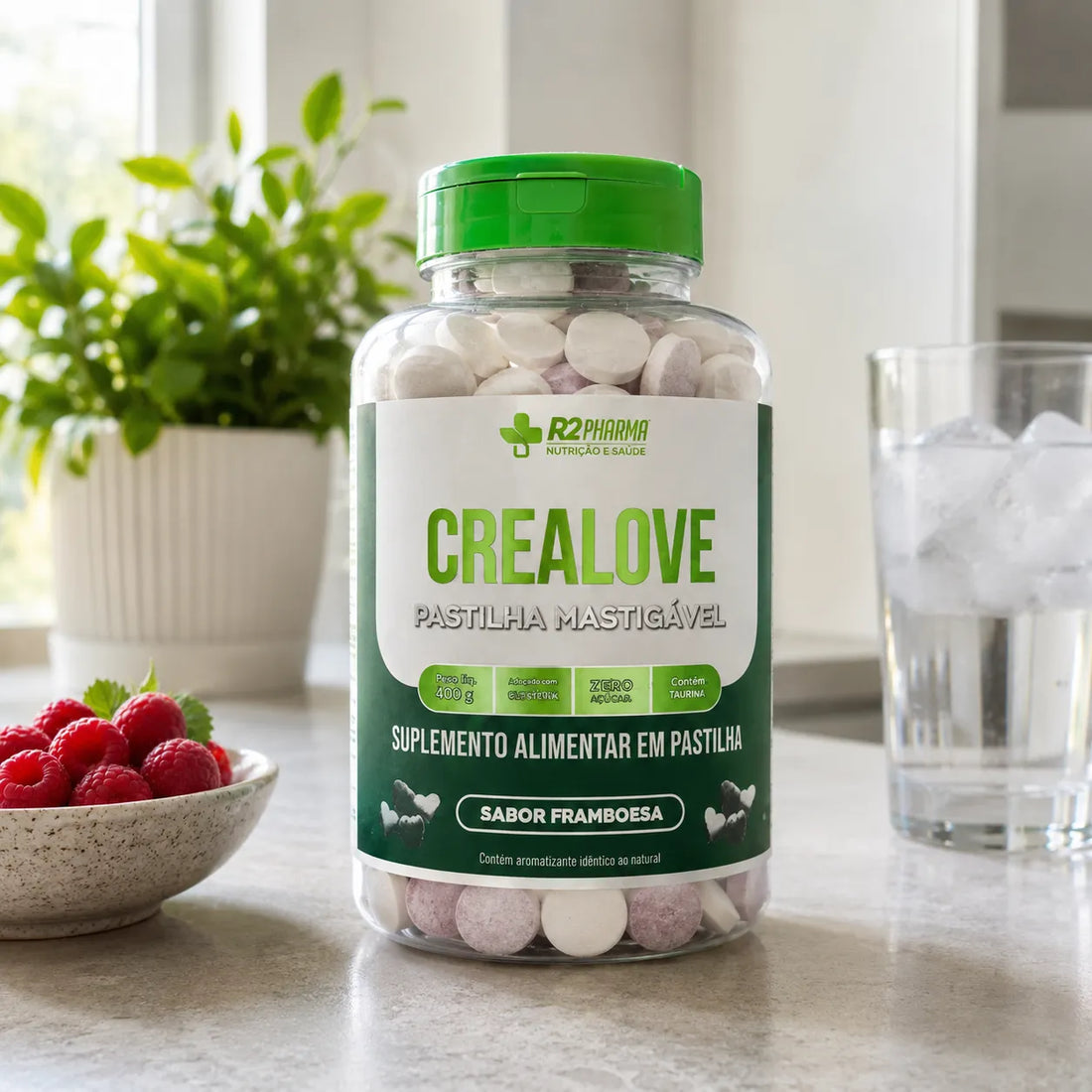 Crealove - creatina em pastilha mastigável