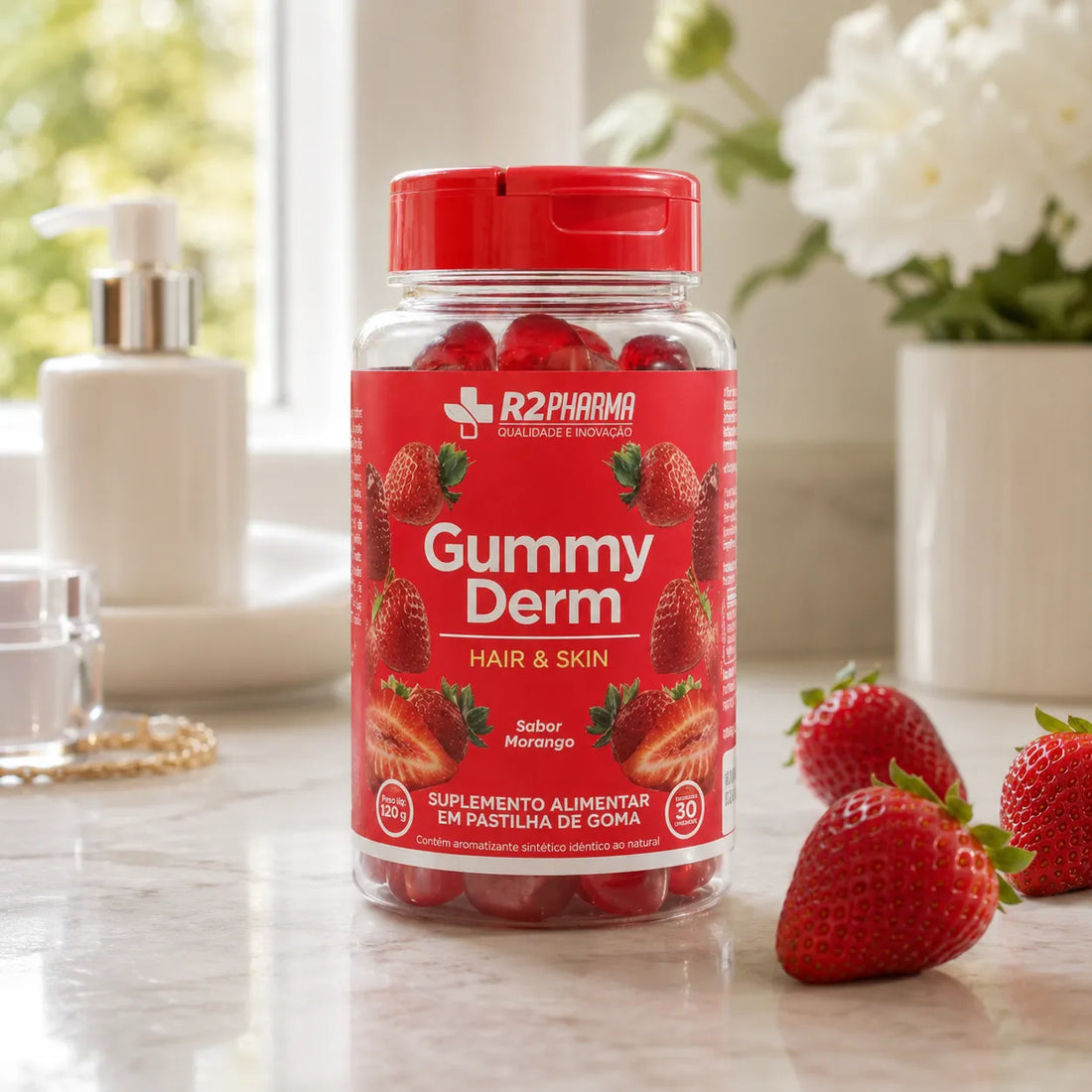 Gummy Derm - goma para pele, cabelo e unhas