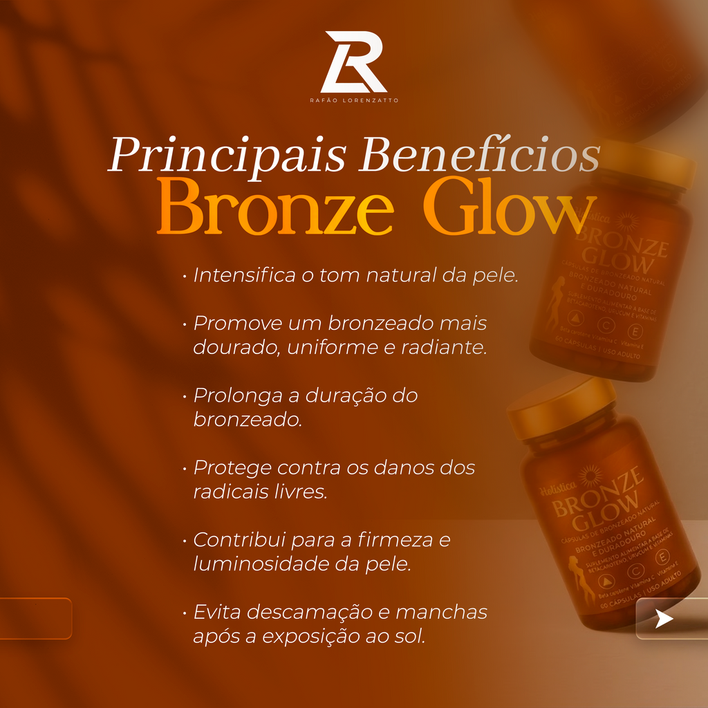 Bronze Glow – Bronzeamento Uniforme e Brilho Intenso