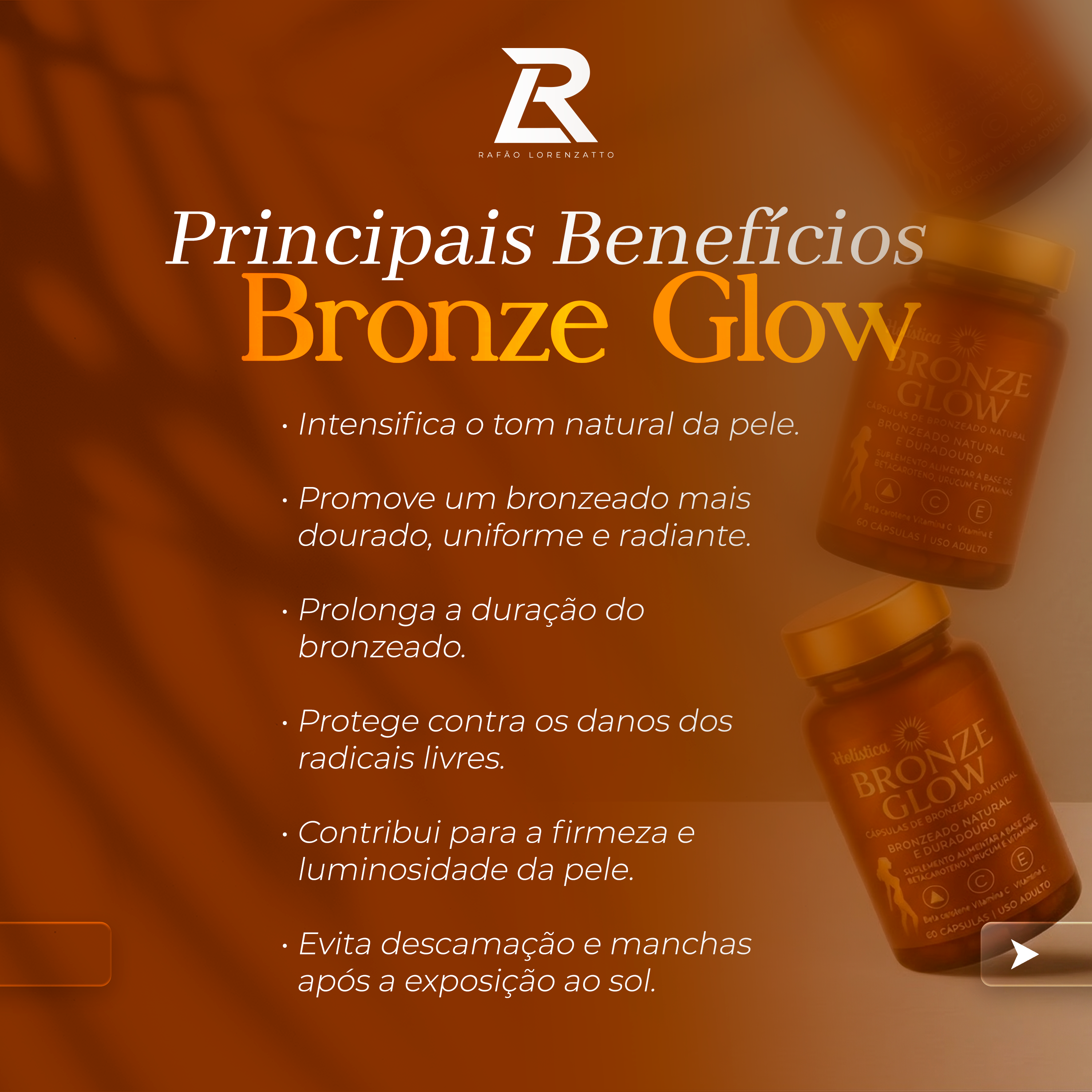 Bronze Glow – Bronzeamento Uniforme e Brilho Intenso