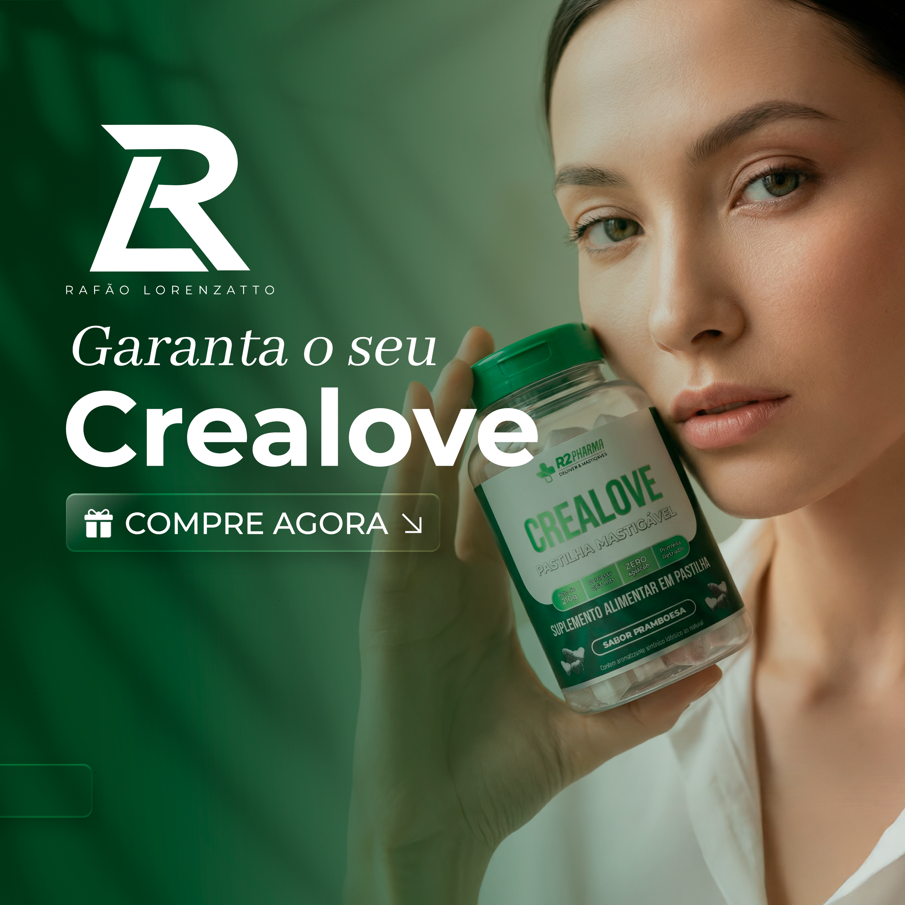 Crealove – Força e Recuperação em Pastilha de Creatinas Saborosas