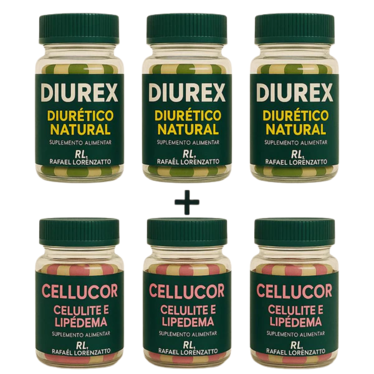 COMBO LIPEDEMA e CELULITE - 3 Meses (3 DIUREX + 3 CELLUCOR)