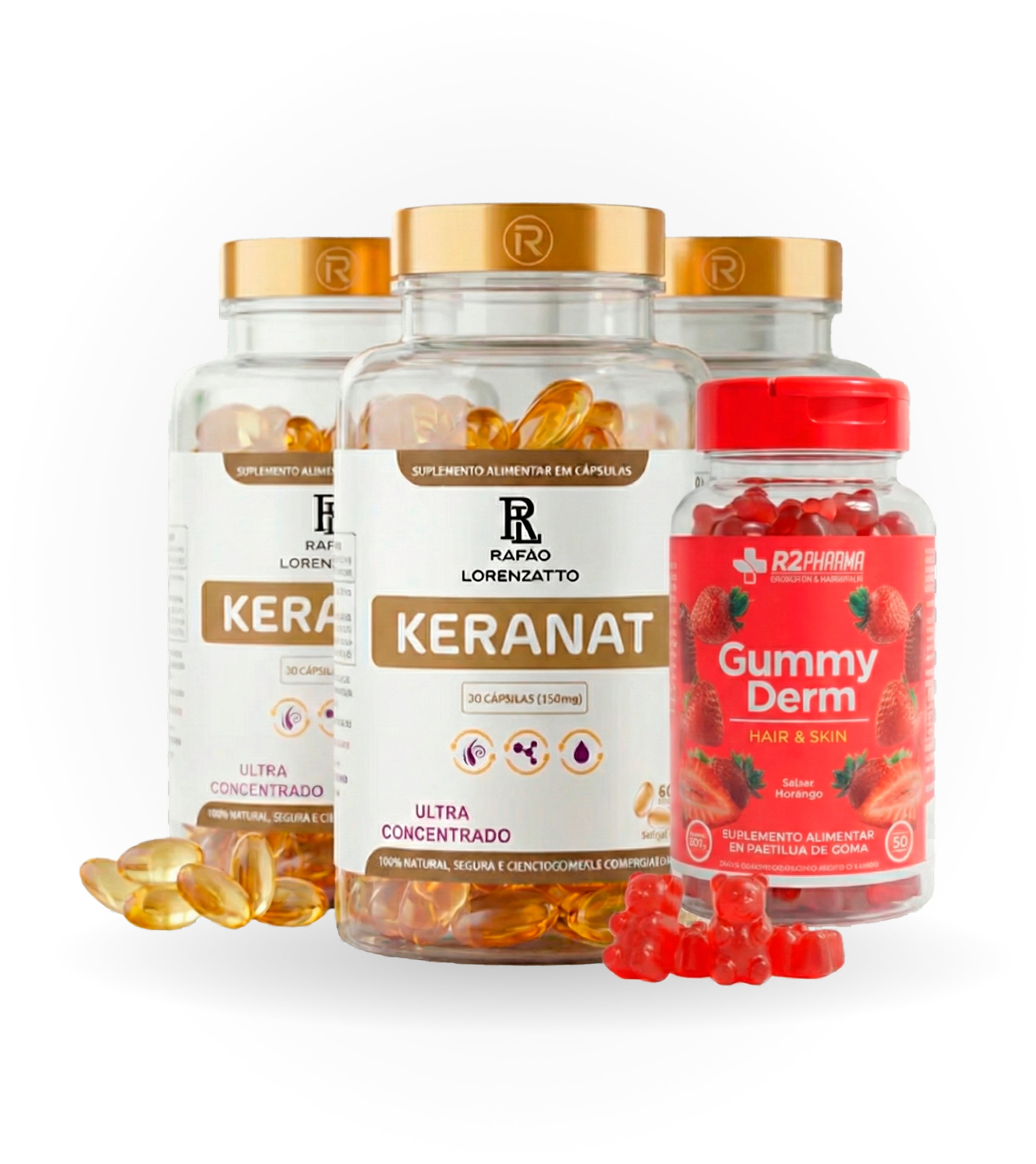 COMBO - Cabelo: 3 Keranat + 1 Nutri Ploc (EXTRA)