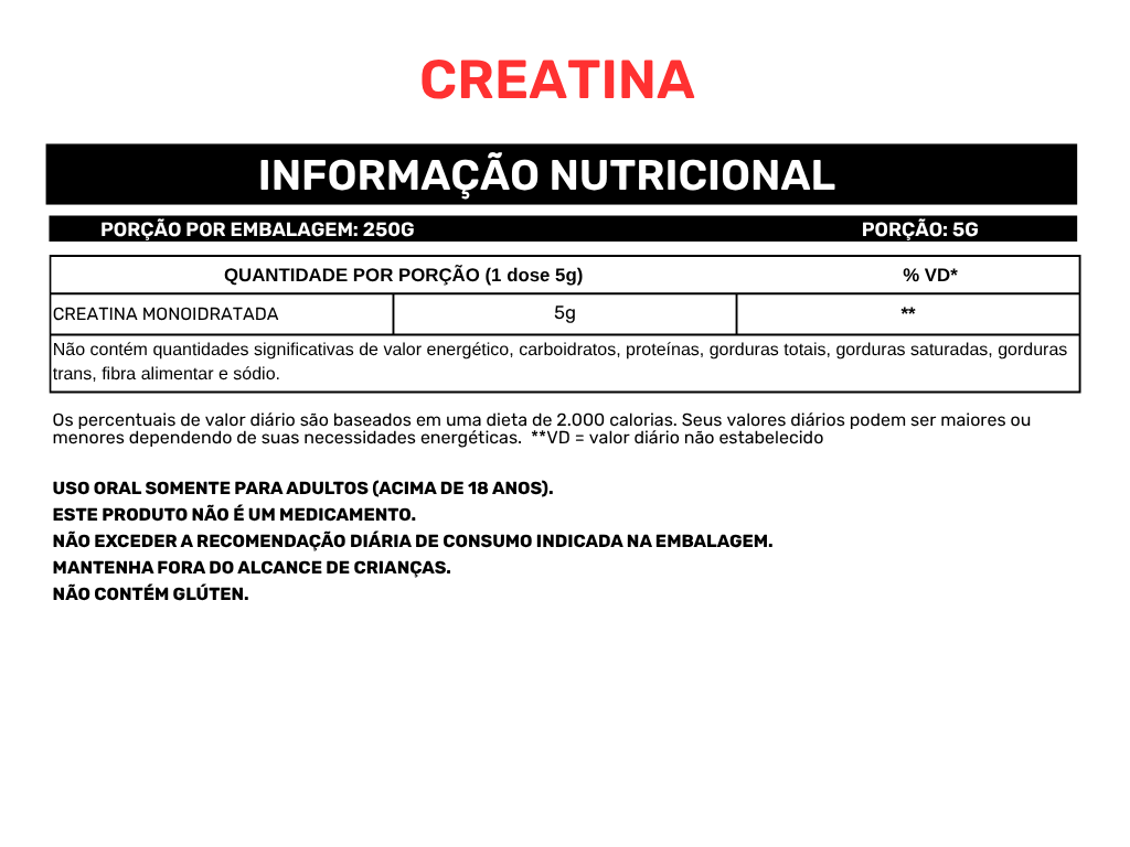 Creatina 100% Pura