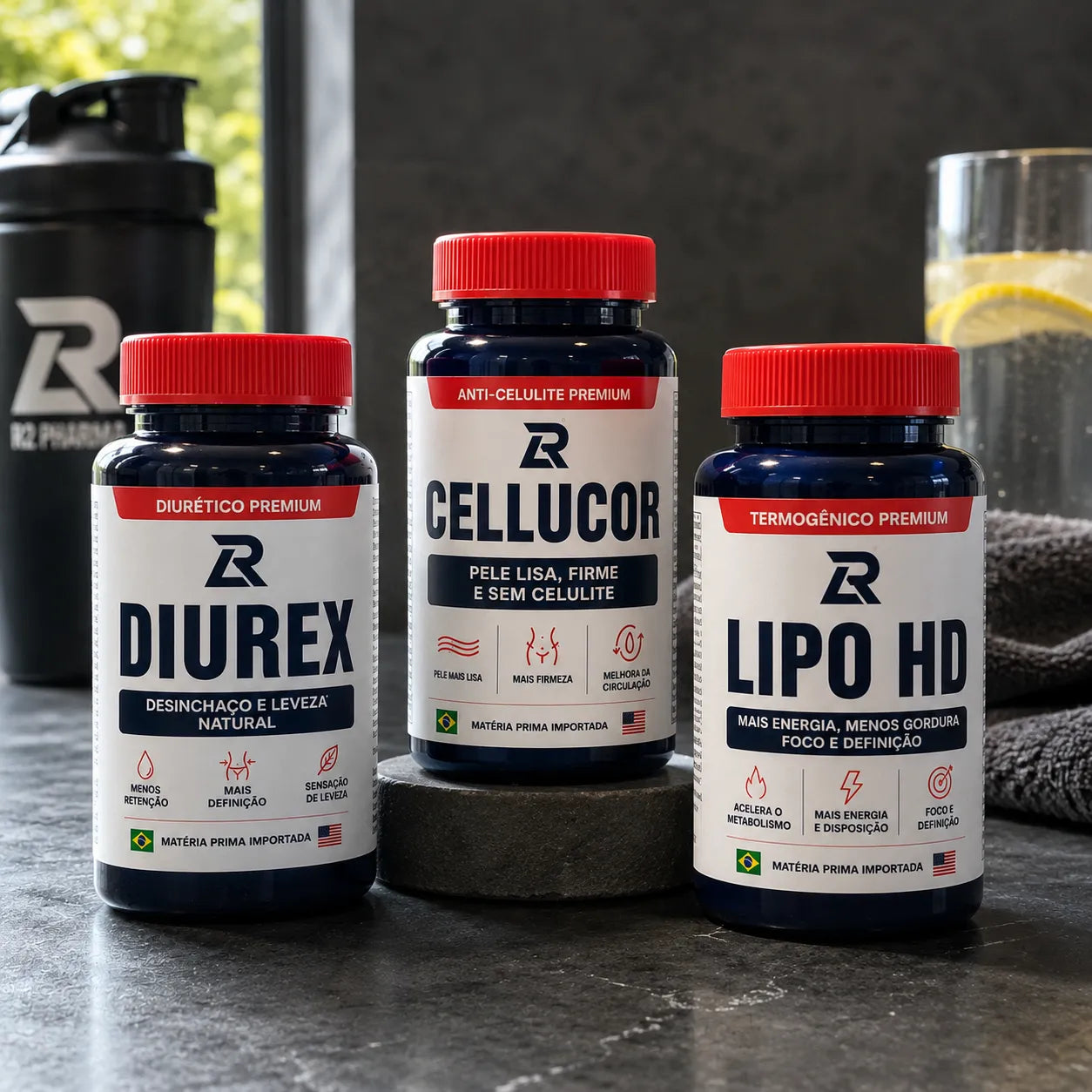 Kit Secar & Definir (Diurex + Cellucor + Lipo HD)