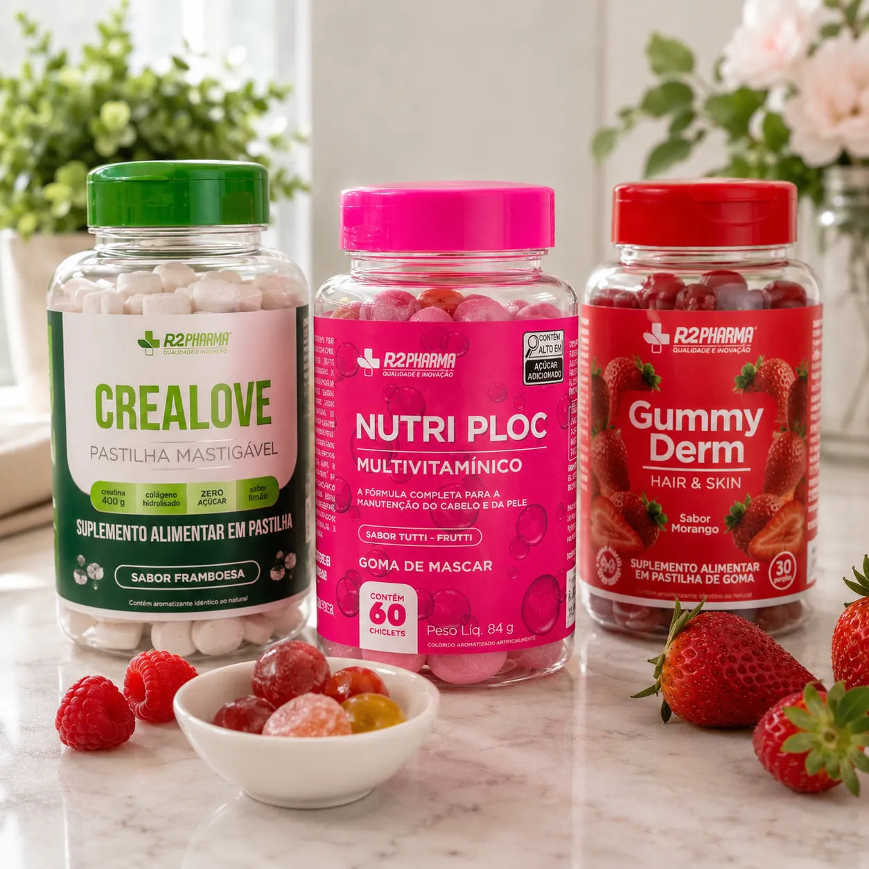 Kit Gomas (Crealove + Nutri Ploc + Gummy Derm)