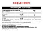 Tabela nutricional Libidux Homem